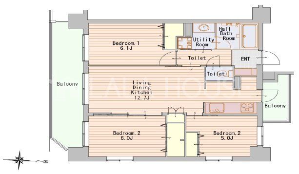  3LDK�E������E5�K�p�����E���ʃo���R�j�[�E�z����ǍD��